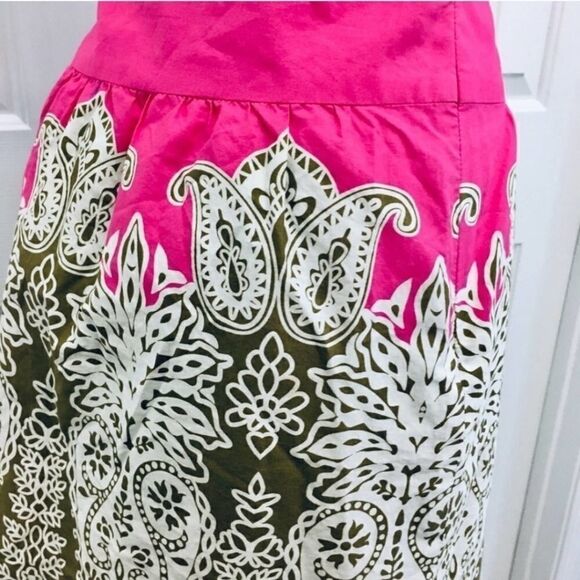 Tibi A Line Paisley Patterned Pink Mini Skirt size 6 - Picture 5 of 8